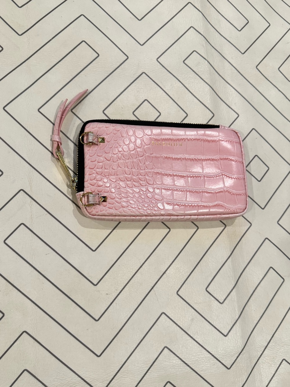 Bandolier Pink Croc Phone Holder
